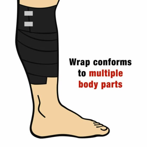 Ace Black Compression Elastic Bandage with Metal Clips - 3 Inch Perspective: back
