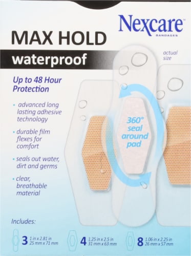 Nexcare™ Max Hold Waterproof Assorted Bandages Perspective: back