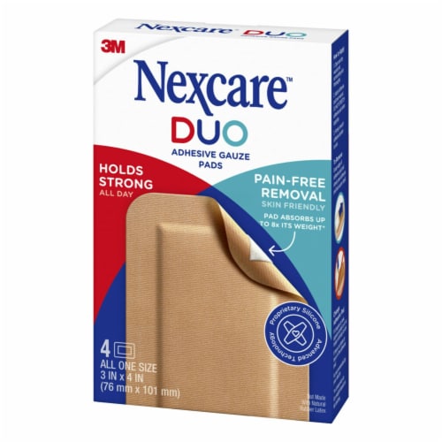 Nexcare™ Duo Adhesive Gauze Pads Perspective: back