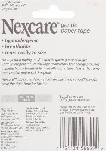Nexcare™ Gentle Paper First Aid Tape Perspective: back