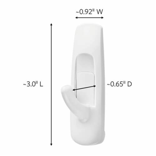 Command™ Damage-Free Hanging Medium Utility Hooks - White Perspective: back