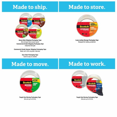 Scotch® Heavy Duty Shipping Packing Tape Perspective: back