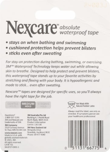 Nexcare™ Absolute Waterproof Tape Perspective: back