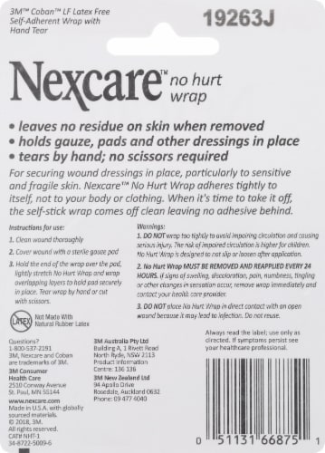 Nexcare No Hurt Wrap 25.4mm x 2m, Nexcare