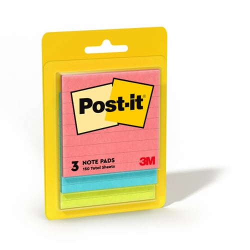 Post-it® Cape Town Collection Lined Sticky Notes Perspective: back