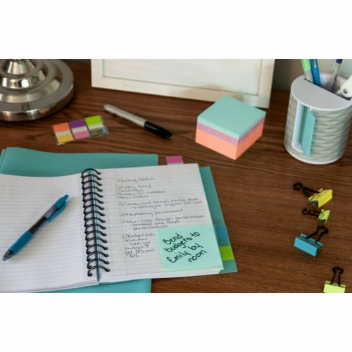 Post-it Mini Cube Sticky Notes - Wave Pink Perspective: back
