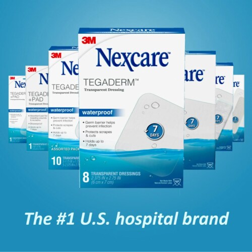 Nexcare™ Tegaderm™ + Pad Waterproof Transparent Sterile Adhesive Dressings Perspective: back