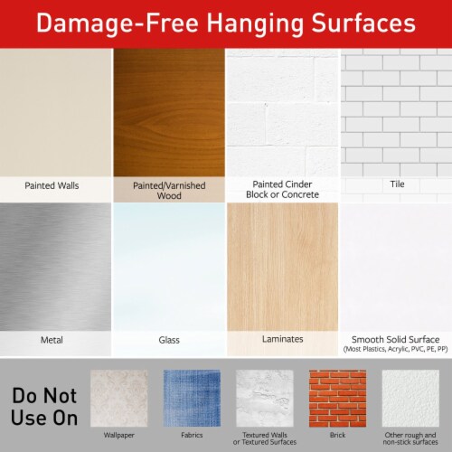 Command™ Damage-Free Hanging Poster Strips - White Perspective: back
