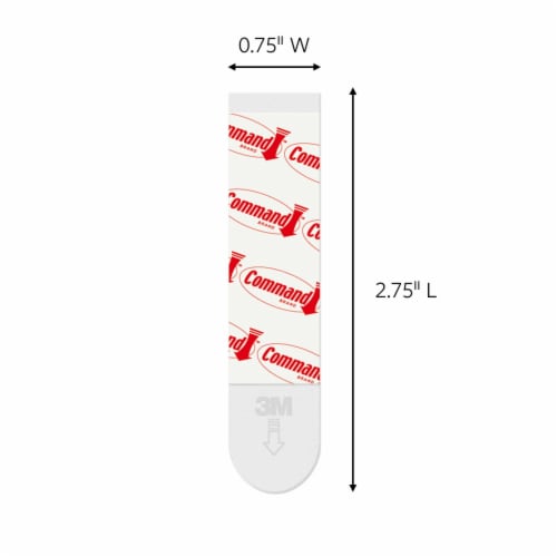 Command™ General Purpose Damage-Free Hanging Medium Refill Strips - White Perspective: back