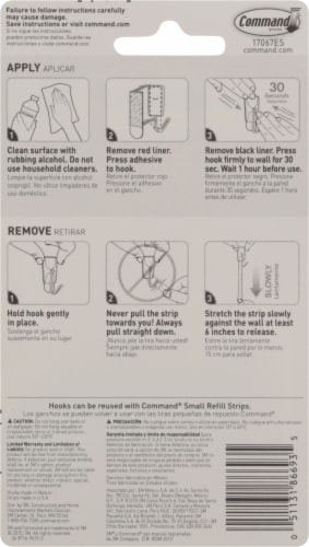Command® Damage-Free Hanging Small Wire Hooks - White Perspective: back