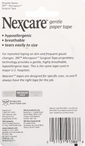 Nexcare™ 1 Inch x 10 yards Gentle Paper First Aid Tape Rolls Perspective: back