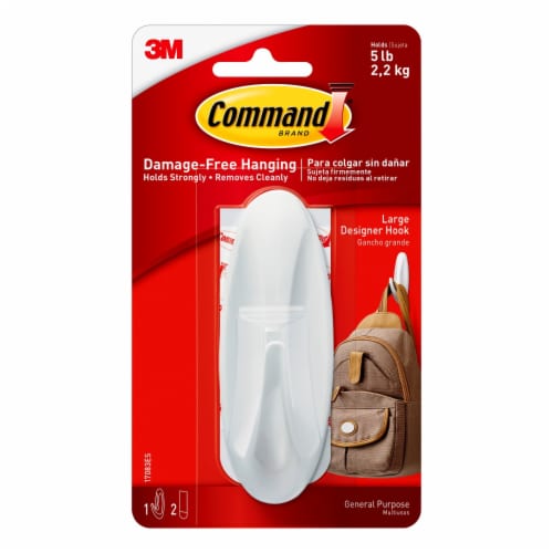Command® Damage-Free Hanging Large Designer Hook Perspective: back