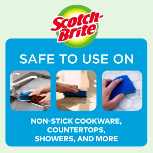 Scotch-Brite™ Non-Scratch Scrub Sponges Perspective: back