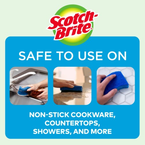 Scotch-Brite™ Non-Scratch Scrub Sponges Perspective: back