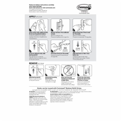 Command® Damage-Free White Medium Utility Hooks Perspective: back