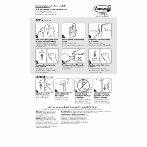 Command® Damage-Free Hanging Large Utility Hooks - White Perspective: back