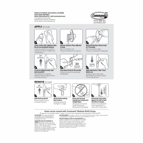 3M Command™ Medium Decorative Damage-Free Hanging Metal Adhesive Hook Perspective: back