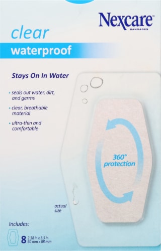 Nexcare™ Waterproof Clear Knee & Elbow Bandages Perspective: back
