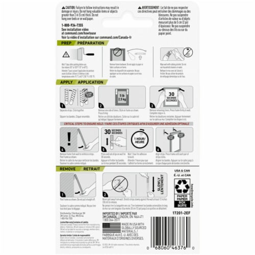 Command™ Damage-Free Hanging Medium Picture Strips Perspective: back