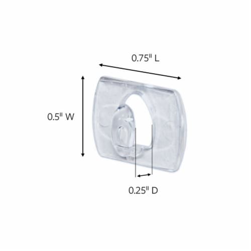 Command® Damage-Free Hanging Clear Decorating Clips and Adhesive Strips Perspective: back
