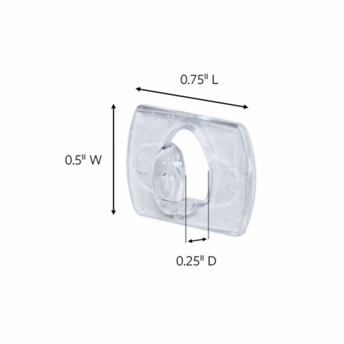 Command® Damage-Free Hanging Clear Decorating Clips and Adhesive Strips Perspective: back