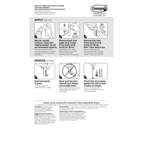 Command® Damage-Free Hanging Small Wire Hooks - Clear Perspective: back