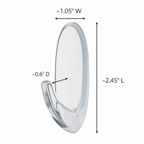 Command™ Damage-Free Medium Clear Hooks Perspective: back