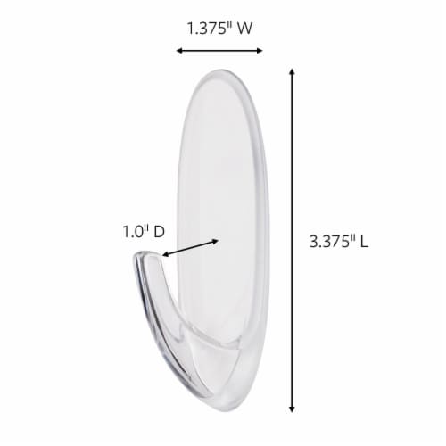 Command™ Damage-Free Hanging Large Hook - Clear Perspective: back