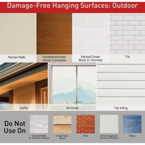 Command™ Outdoor Large Damage-Free Hanging Metal Hook Perspective: back