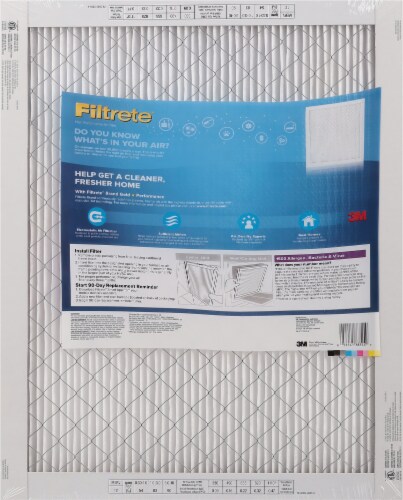 3M Filtrete Allergen Bacteria & Virus Air Filter Perspective: back
