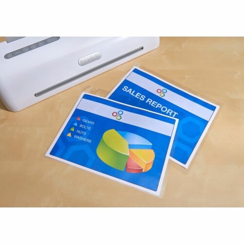 Scotch™ Laminating Pouches, 5 Mil, 9  X 11.5 , Gloss Clear, 50/pack TP5854-50 Perspective: back