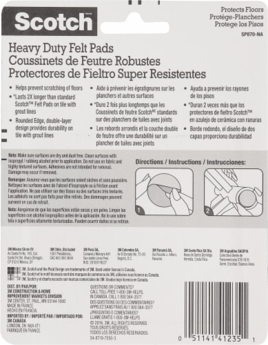 Scotch™ Round Felt Pads - Gray Perspective: back