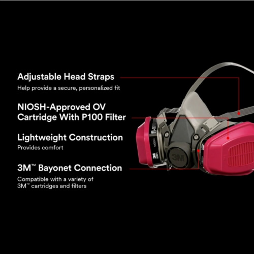 3M Performance Household Multi-Purpose Respirator - Medium Perspective: back