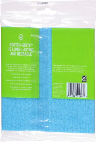 Scotch-Brite™ Absorbent Counter Cloth - Blue Perspective: back