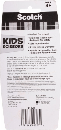Scotch® Kids' Blunt Tip Scissors Perspective: back