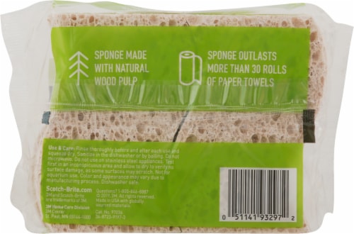 Scotch-Brite™ Greener Clean Non-Scratch Scrub Sponges - Brown Perspective: back