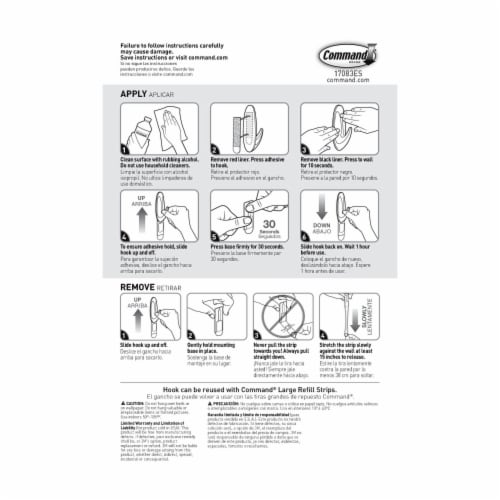 Command™ Large Designer Hooks - White Perspective: back