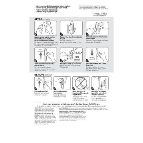 Command™ Outdoor Large Metallic Bronze Designer Hook Perspective: back