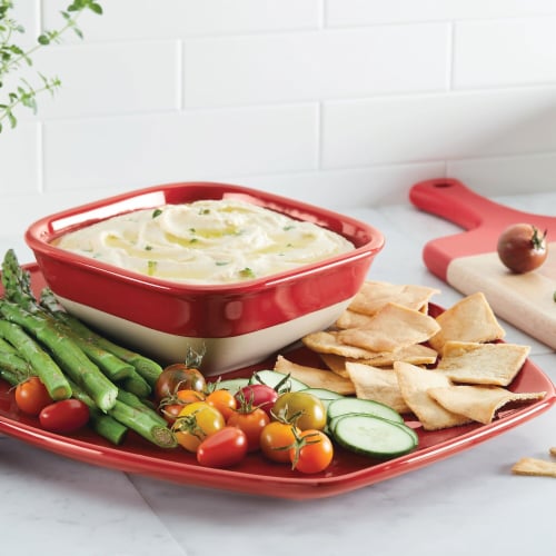 Rachael Ray RR CITYSCAPES CHIP & DIP SET 47528 Perspective: back