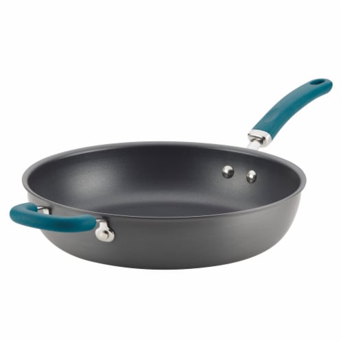 Rachael Ray Create Delicious Nonstick Deep Frying Pan - Teal Perspective: back
