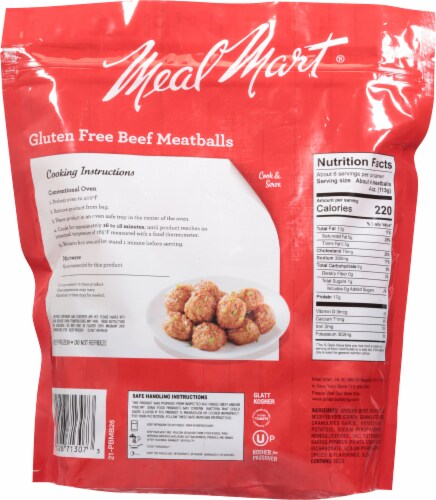 Meal Mart® Gluten-Free Beef Meatballs Perspective: back