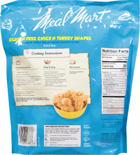Meal Mart® Gluten Free Chick'n Turkey Shapes Perspective: back