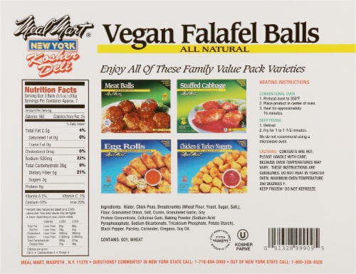 Meal Mart Vegan Falafel Balls Perspective: back