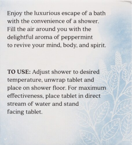 Aura Cacia® Shower Tablets - Reviving Peppermint Perspective: back