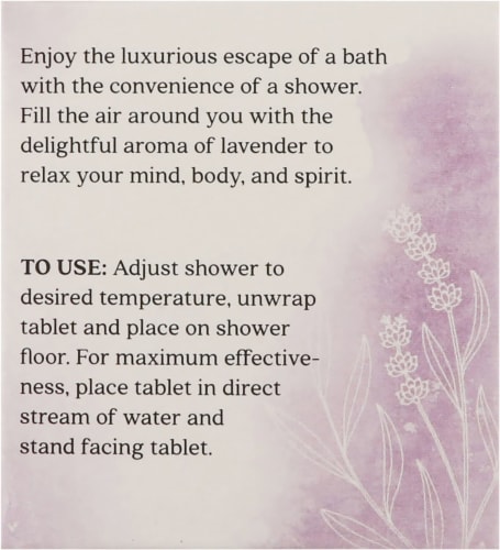 Aura Cacia® Relaxing Lavender Shower Tablets Perspective: back