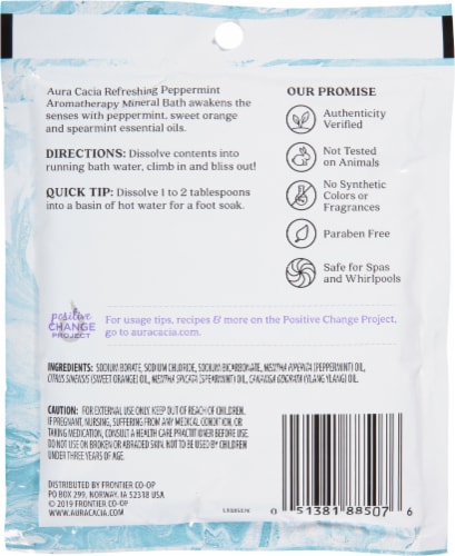 Aura Cacia Refreshing Peppermint Mineral Bath Perspective: back