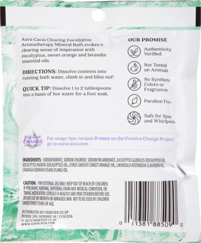 Aura Cacia Purifying Eucalyptus Mineral Bath Perspective: back
