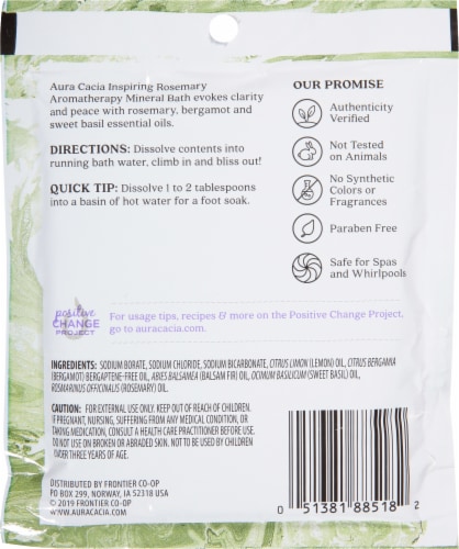 Aura Cacia® Inspiration Rosemary Aromatherapy Mineral Bath Perspective: back