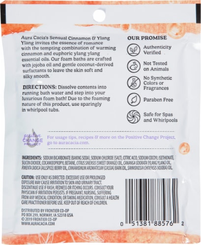 Aura Cacia® Cinnamon & Ylang Ylang Foam Bath Perspective: back