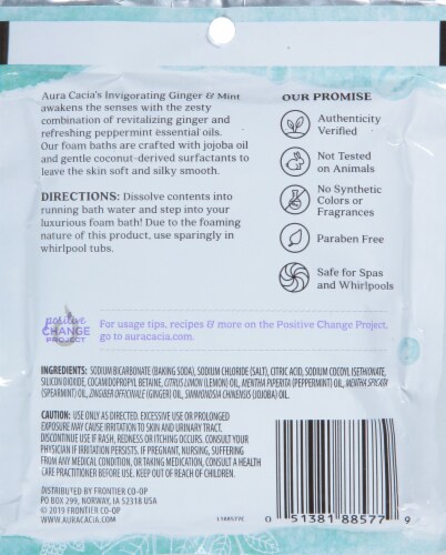 Aura Cacia Ginger & Mint Foam Bath Perspective: back